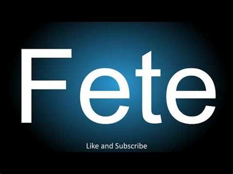 fete mainstream|How to Use Fete Correctly